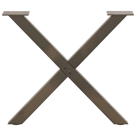 Salontafelpoten 2 st X-vormig 50x(42-43) cm staal naturel 5