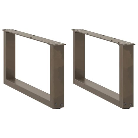 Salontafelpoten 2 st U-vormig 60x(30-31) cm staal naturel 1