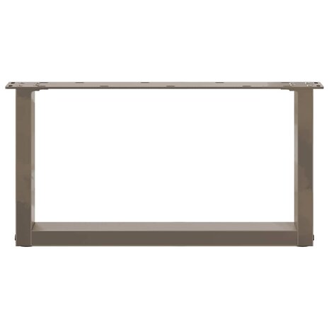 Salontafelpoten 2 st U-vormig 60x(30-31) cm staal naturel 5