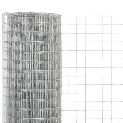 Kippengaas 10x1,5 m gegalvaniseerd staal zilverkleurig 3