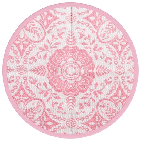 Buitenkleed ARAKIL Ø120 cm polypropeen roze 2