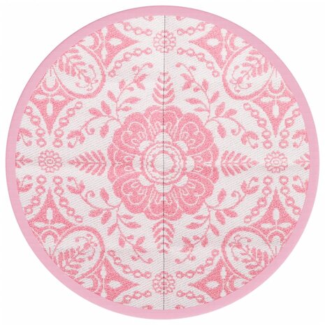 Buitenkleed ARAKIL Ø160 cm polypropeen roze 2