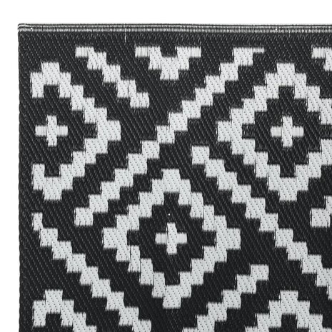 Buitenkleed ARAKIL 80x250 cm polypropeen wit en zwart 4