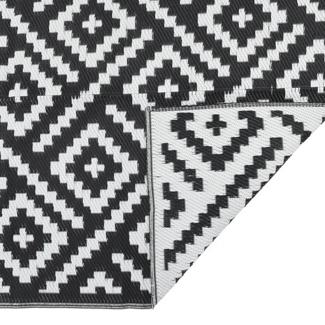 Buitenkleed ARAKIL 80x250 cm polypropeen wit en zwart 5