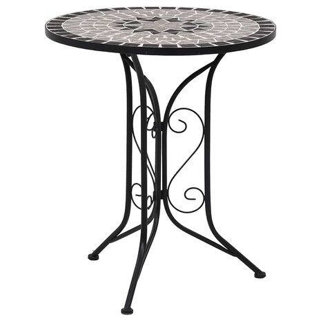 Bistrotafel mozaïek 60 cm keramiek grijs 1