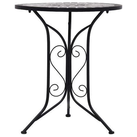 Bistrotafel mozaïek 60 cm keramiek grijs 2
