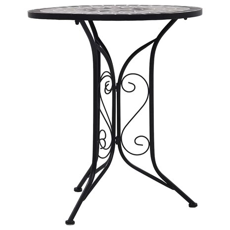 Bistrotafel mozaïek 60 cm keramiek grijs 3