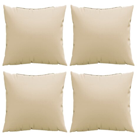 Bankkussens 4 st 60x60 cm stof beige 4
