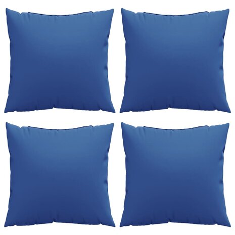 Bankkussens 4 st 60x60 cm stof koningsblauw 4