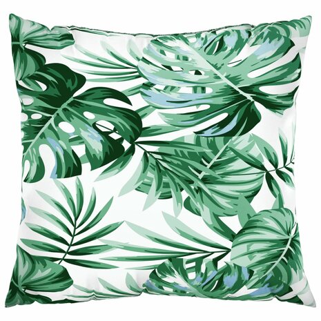 Bankkussens 4 st bladpatroon 60x60 cm stof 3