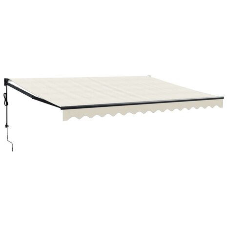 Luifel automatisch uitschuifbaar 4x3 m crèmekleurig 2