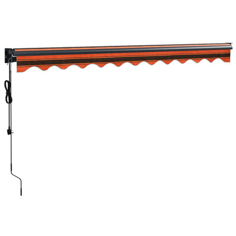 Luifel automatisch uitschuifbaar 3x2,5 m oranje en bruin 6