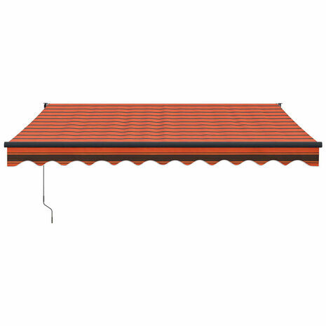 Luifel automatisch uitschuifbaar 3,5x2,5 m oranje en bruin 3