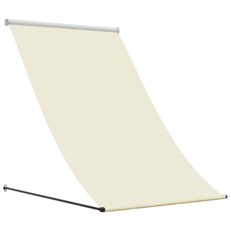 Luifel uittrekbaar 100x150 cm stof en staal crèmekleurig 2