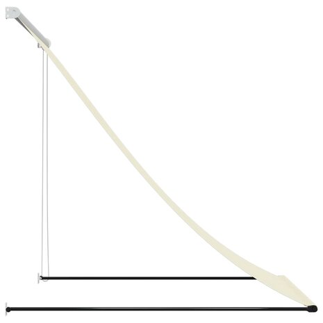 Luifel uittrekbaar 100x150 cm stof en staal crèmekleurig 4