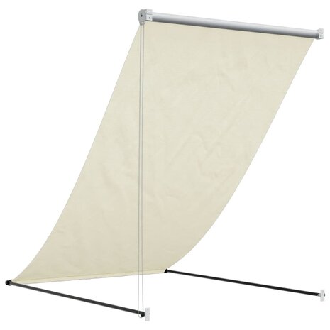 Luifel uittrekbaar 100x150 cm stof en staal crèmekleurig 5