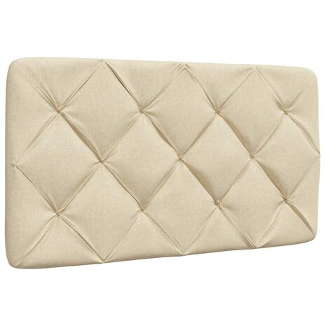 Bed met matras stof crèmekleurig 90x190 cm 9