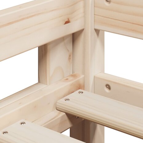 Halfhoogslaper met ladder en bedhuis grenenhout 80x200 cm 9