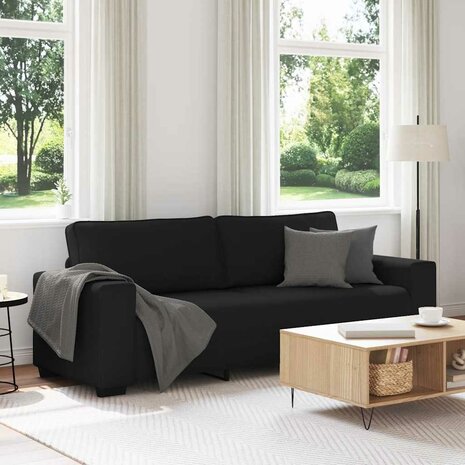 3-zitsbank 180 cm stof zwart 1