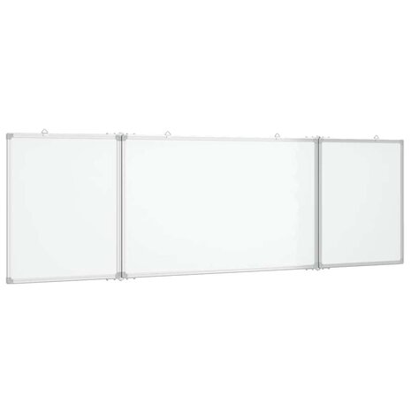 Whiteboard magnetisch inklapbaar 160x50x1,7 cm aluminium 2