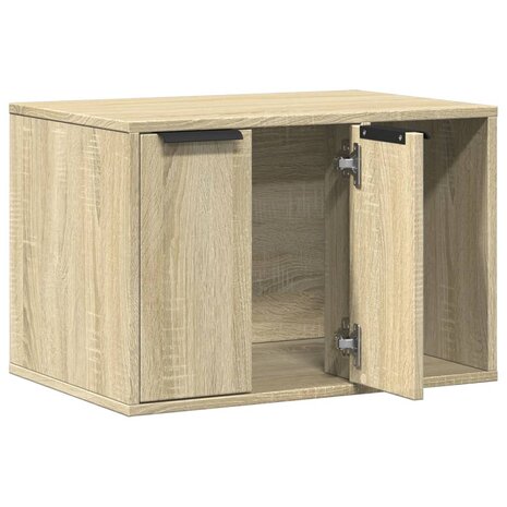 Kattenbakkast 60x40x40 cm bewerkt hout sonoma eikenkleurig 4