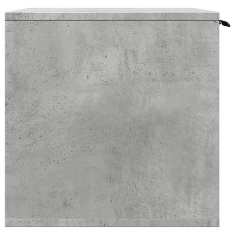 Kattenbakkast 60x40x40 cm bewerkt hout betongrijs 6