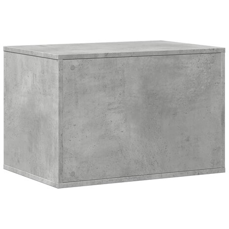Kattenbakkast 60x40x40 cm bewerkt hout betongrijs 7