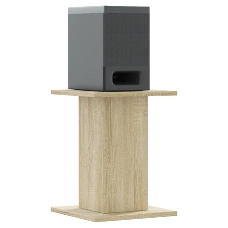 Speakerstandaards 2 st 30x30x40 cm bewerkt hout sonoma eiken 3