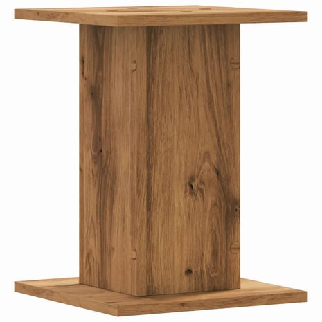 Speakerstandaards 2 st 30x30x40 cm hout artisanaal eikenkleurig 6