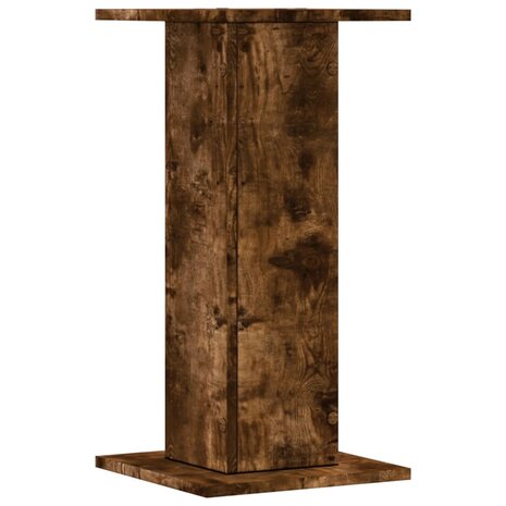 Speakerstandaards 2 st 30x30x60 cm bewerkt hout gerookt eiken 6