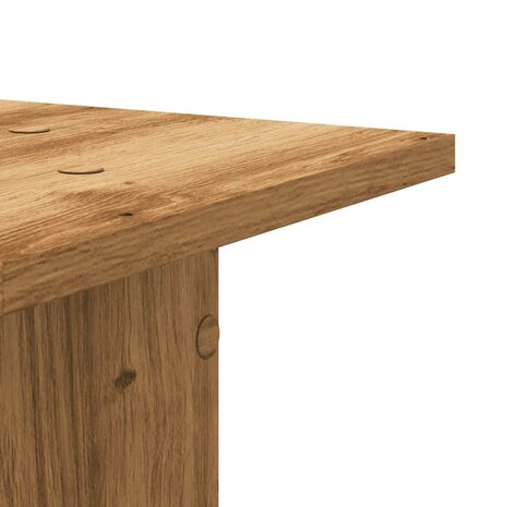 Speakerstandaards 2 st 30x30x60 cm hout artisanaal eikenkleurig 7