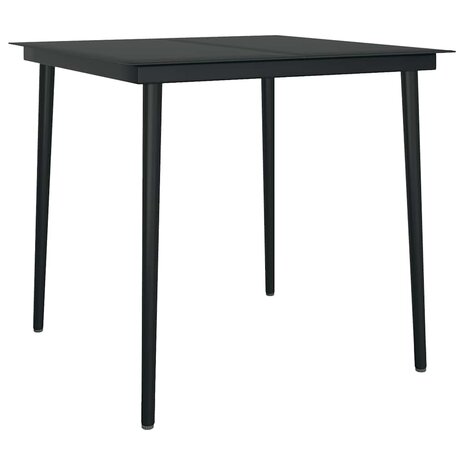 3-delige Tuinset met kussens poly rattan glas zwart 6