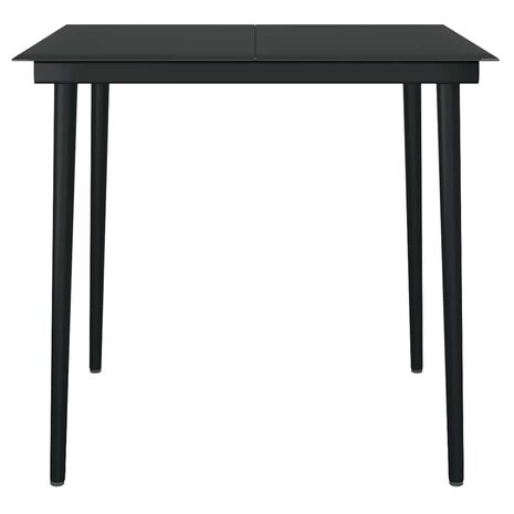 3-delige Tuinset met kussens poly rattan glas zwart 7