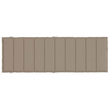 Ligbedkussen 186x58x3 cm oxford stof taupe 5