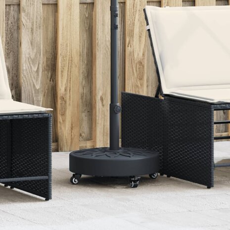 Parasolvoet met wielen voor stok van Ø38 / 48 mm 27 kg rond 1