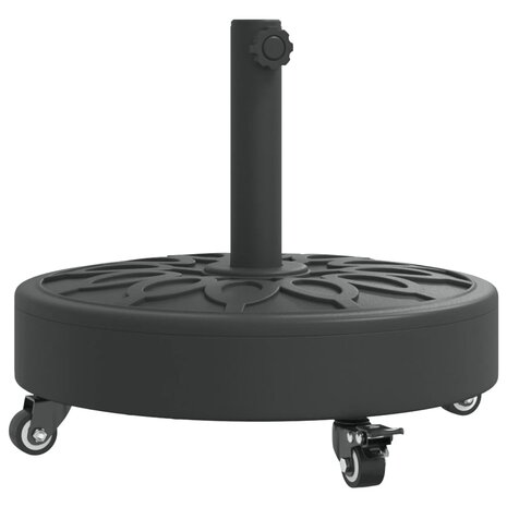 Parasolvoet met wielen voor stok van Ø38 / 48 mm 27 kg rond 2