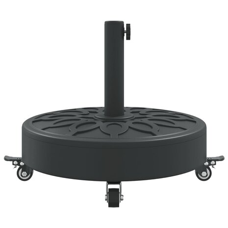 Parasolvoet met wielen voor stok van Ø38 / 48 mm 27 kg rond 5