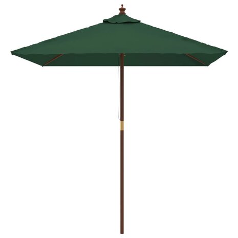 Parasol met houten paal 198x198x231 cm groen 3