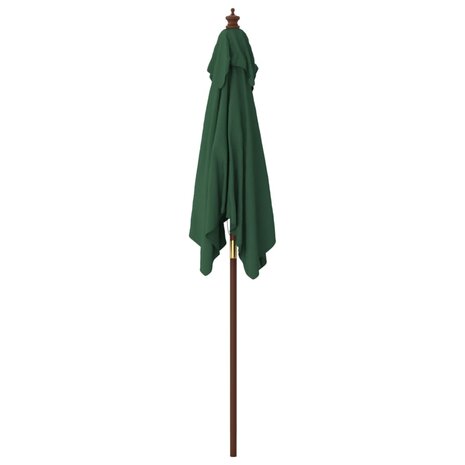 Parasol met houten paal 198x198x231 cm groen 4