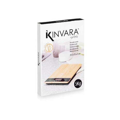Keukenweegschaal Kinvara B3301-BAMBOO 5 kg 2
