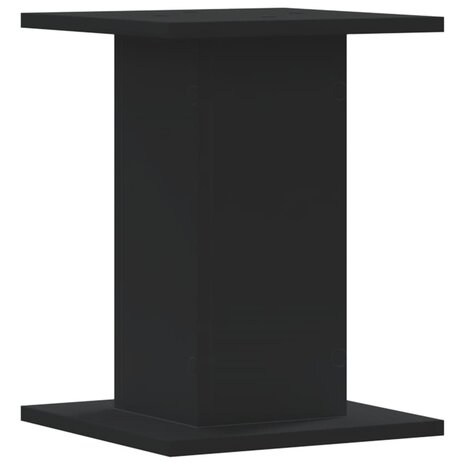 Plantenstandaards 2 st 30x30x40 cm bewerkt hout zwart 5