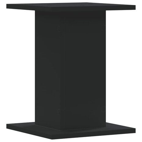 Plantenstandaards 2 st 30x30x40 cm bewerkt hout zwart 7