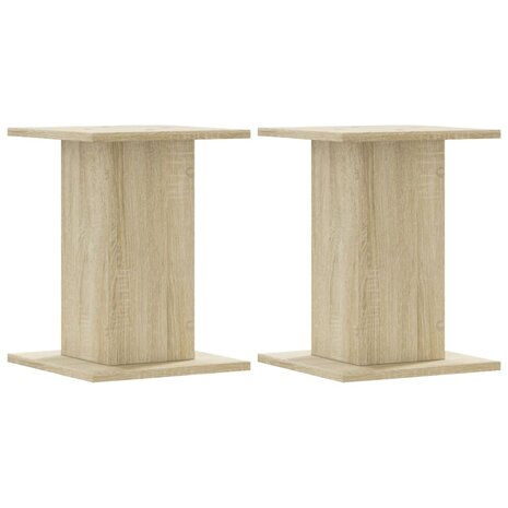 Plantenstandaards 2 st 30x30x40 cm bewerkt hout sonoma eiken 2