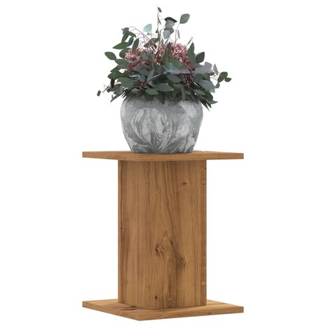 Plantenstandaards 2 st 30x30x40 cm hout artisanaal eiken 1