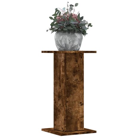 Plantenstandaards 2 st 30x30x60 cm bewerkt hout gerookt eiken 1