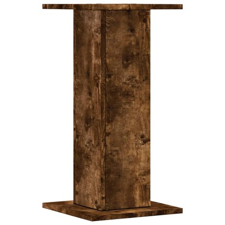 Plantenstandaards 2 st 30x30x60 cm bewerkt hout gerookt eiken 5