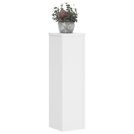 Plantenstandaards 2 st 17x17x60 cm bewerkt hout wit 3