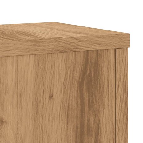 Plantenstandaards 2 st 17x17x60 cm hout artisanaal eikenkleurig 8