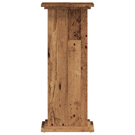 Plantenstandaard 33x33x80 cm bewerkt hout oud houtkleurig 4