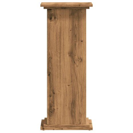 Plantenstandaard 33x33x80 cm bewerkt hout artisanaal eikenkleur 5